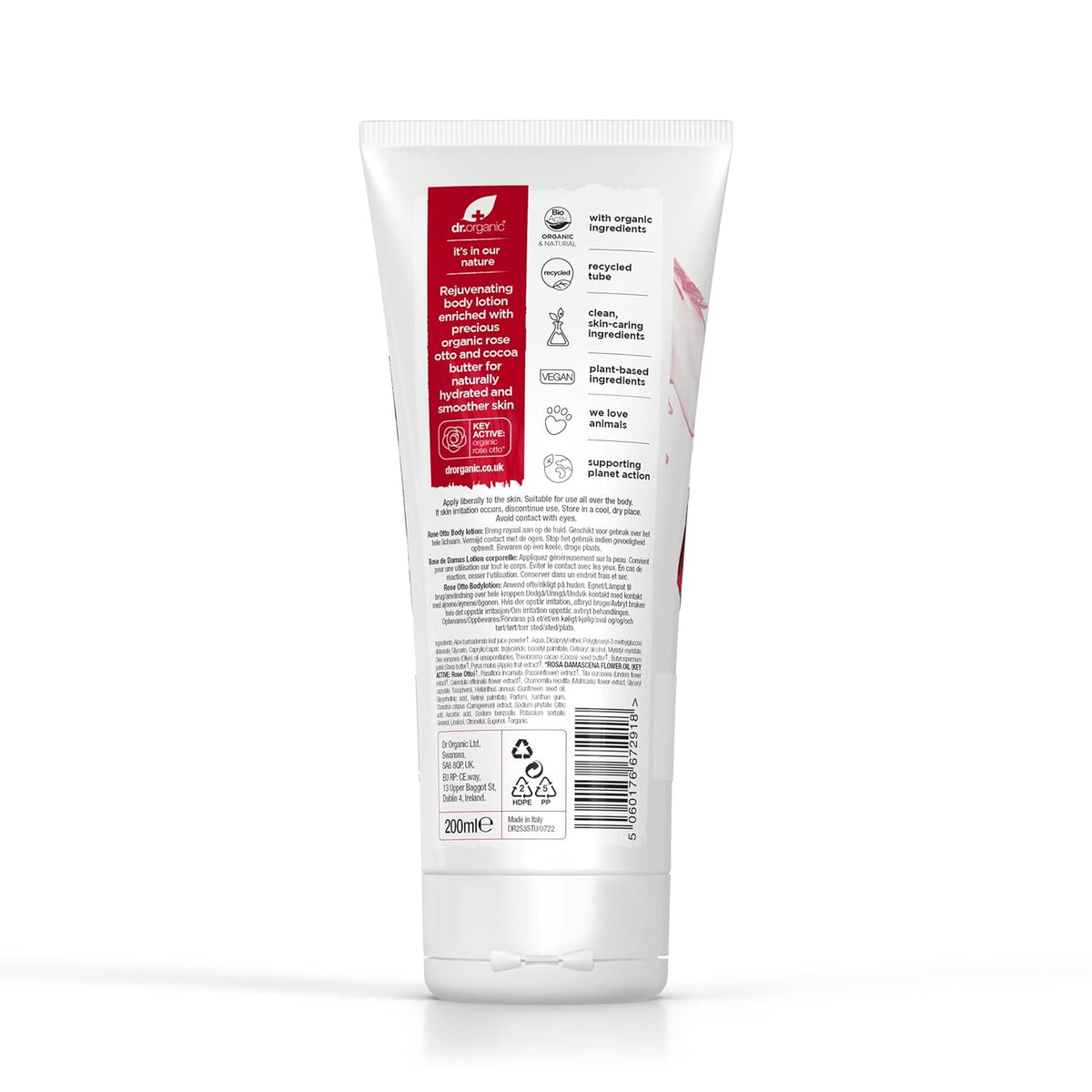 Dr Organic Bioactive Skincare Organic Rose Otto Body Lotion 200ml