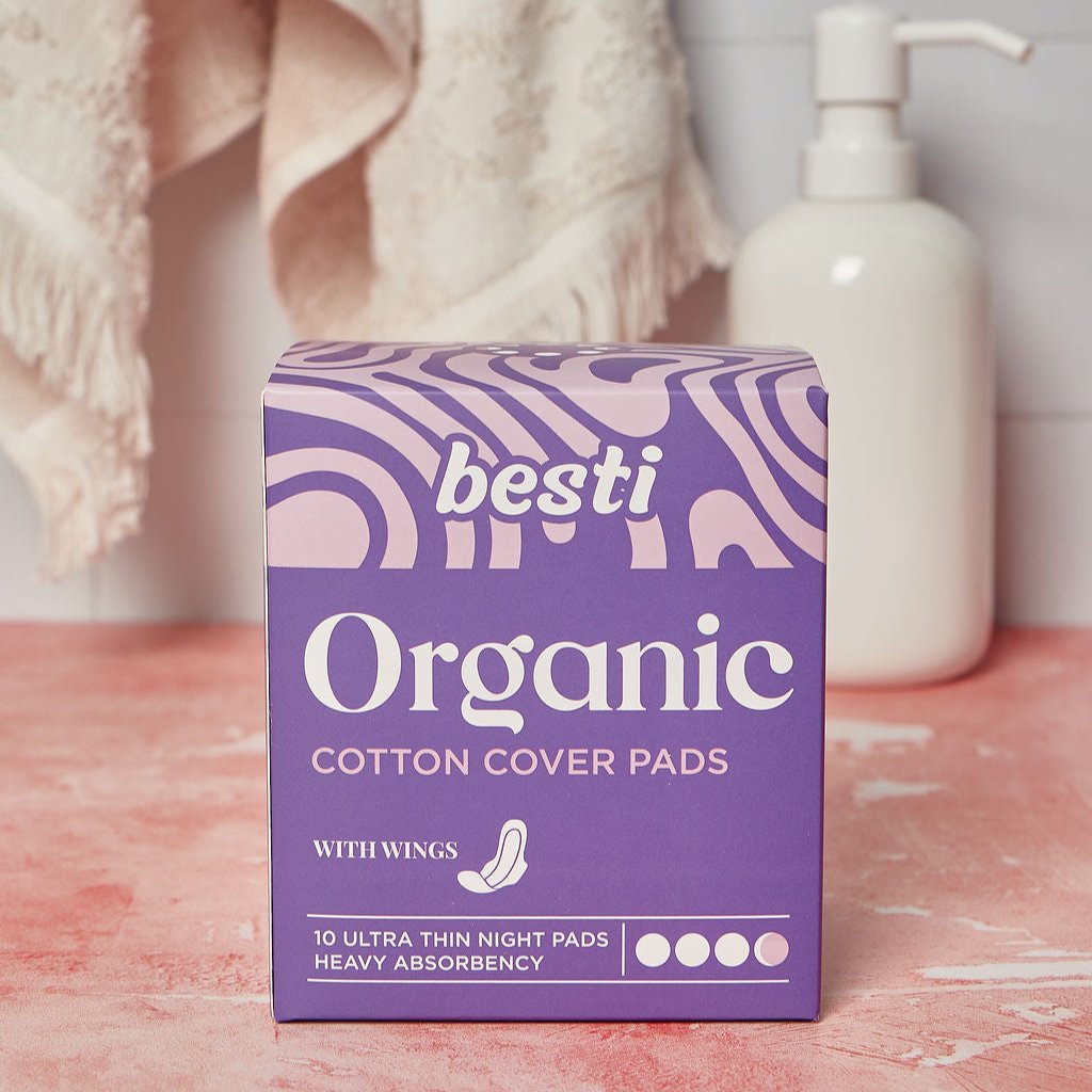 Besti 100% Organic Cotton Night Pads (10 Count)-0