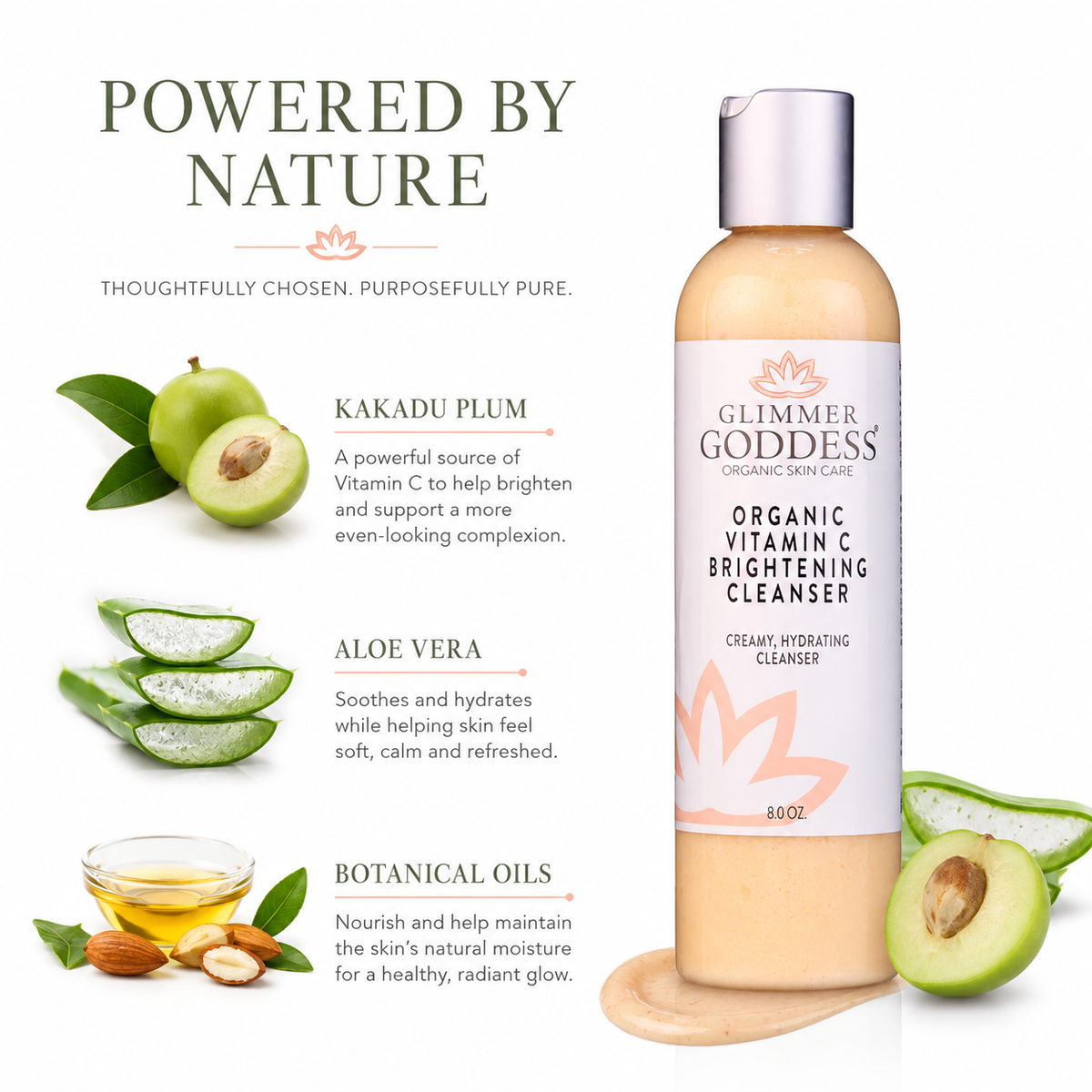 Organic Vitamin C Brightening Cleanser – Gentle Face Wash