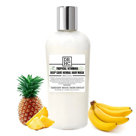 DR.HC Deep Care Herbal Hair Mask - Tropical Vitamins (280ml, 9.5 fl.oz.) (Damage repair, Anti-breakage, Anti-hair loss, Anti-dandruff, Oil-balancing...)
