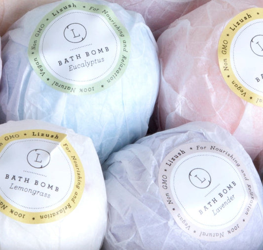 Natural Bath Bomb Gift Box – 12 Handmade Bath Bombs